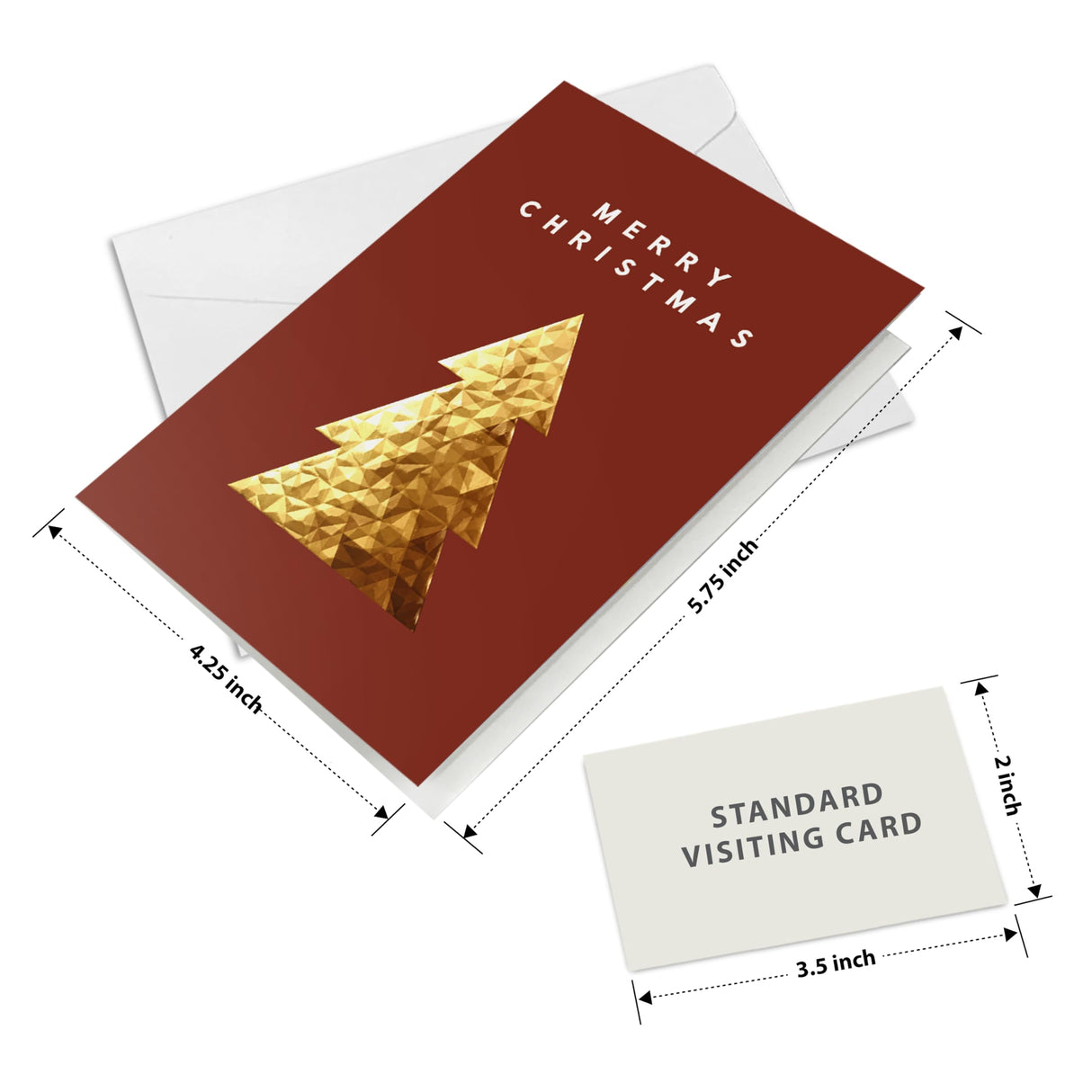 easykart labels 18 Christmas Greeting Card Assortment With Envelopes, Gold Foil With 3D Embossing Effect Design, 5.75 x 4.25 Inch easykart labels