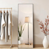 Aidoly Mirror Full Length, Upgraded 16"x59" Body Wall Mirrors with Shatter-Proof Glass, Floor Standing, Hanging or Leaning, Tall Mirror with Stand Aluminum Alloy Frame for Bedroom Cloakroom Aidoly