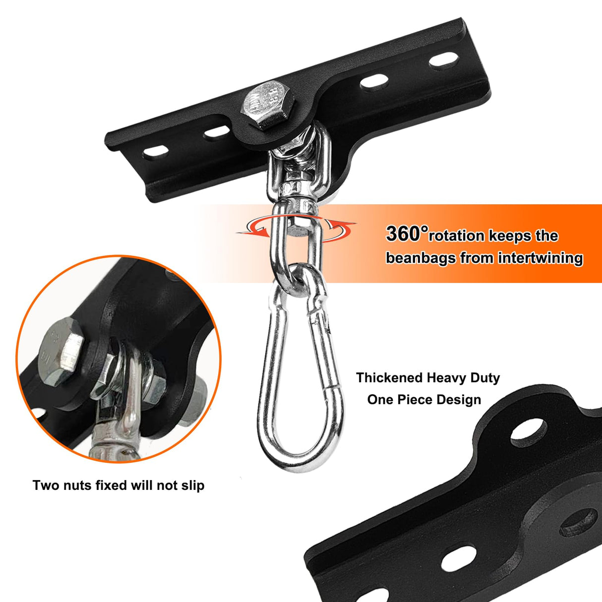 YZZHAJ Heavy Punching Boxing Bag Hanger, Wall Ceiling Heavy Bag Mount Wood Beam Hook, Heavy Bag Hangers Brackets 360° Rotating for Boxing Muay Thai Training, Aerial Yoga Swing & Hammock YZZHAJ