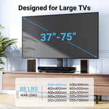 PERLESMITH Swivel Universal TV Stand for 37-80 inch LCD OLED Flat/Curved Screen TVs-Height Adjustable Table Top Center TV Stand with Wire Management, VESA 600x400mm up to 88lbs PERLESMITH