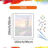 ARNLRDYA Cactus in Desert Paint by Numbers for Adults, Floral Sunset Paint by Number Kits for Beginner, Gobi Desert Scenery Acrylic Painting on Canvas for Gift Home Wall Decor(16×20inch, Unframe) ARNLRDYA
