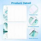 Sublimation Bookmark Blank Double Sided - 30Pcs Metal Bookmark Blanks Bulk + 30 Colors Bookmark Tassels, Bookmark Making Kit, for DIY Bookmarks, Book Lovers, Crafts, Reading Gifts Mkway