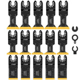JTWEB 15PCS Titanium Oscillating Saw Blades, Multitool Blades Oscillating Tool Blade Metal Cutting for Wood Nails, Screws, Plastic, Multi Tool Blades Kits for Dewalt Milwaukee Bosch Ryobi JTWEB
