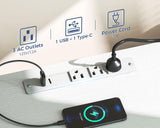 Casaottima Dresser for Bedroom with Charging Station, 52" Long Dresser with 8 Storage Drawers, Large Fabric Dressers Chests of Drawers with Shelves, Pink Casaottima