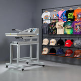 VISRACK 16x24 Manual Heat Press Machine - 2000W 110V High-Pressure Clamshell with Infrared Positioning, Fast Heating, Digital Control for T-Shirt Sublimation & Heat Transfer, Grey VISRACK