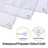 2 pack 2x4 ft Polyester Oxford Blank Banners, White Banner Signs with Hanging Ropes, DIY Sublimation Vinyl Blank Banners for Birthday Party Wedding Christmas Thanksgiving Indoor Outdoor Display Alphatool