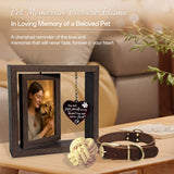 Gluimayo Dog Memorial Gifts for Loss of Dog, Pet Memorial Gifts for Dogs Cats - Rotating Wooden Picture Frame for 4x6 Photos, Pet Loss Remembrance Bereavement Keepsake Gluimayo