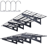 VEVOR 2-Pack Garage Shelving Wall Mounted, 2 x 6 ft Heavy Duty Garage Storage Shelves for Room Wall Shelf,1000 lbs Load Capacity Garage Storage Rack Floating Shelves with 4 Hooks VEVOR