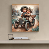 GXGLLPZBY 5D Diamond Painting Kits for Beginners, DIY Retro Car Diamond Art Kits for Adult, Suitability Full Round Diamond Dot Gem Art Kits, Home Wall Decoration 13.78x13.78 Inches GXGLLPZBY