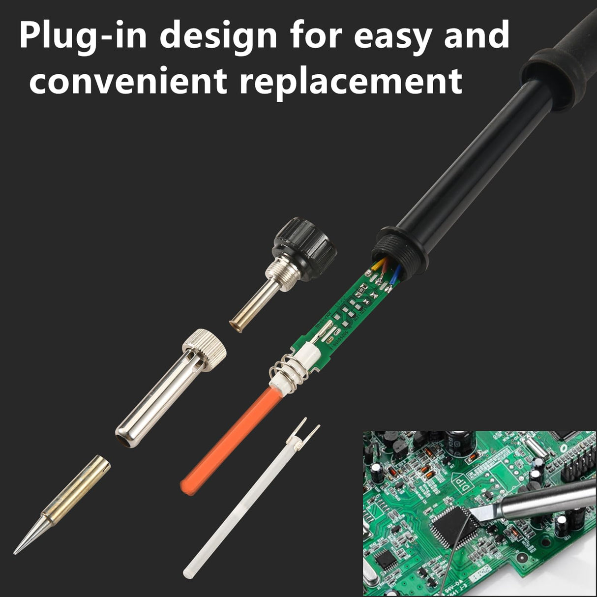 TLBZK Rework Soldering Station, 2 in 1 SMD Hot Air Solder Station and Soldering Iron Kit Heat Gun with Soldering Tips, Hot Air Nozzles, Tweezers TLBZK