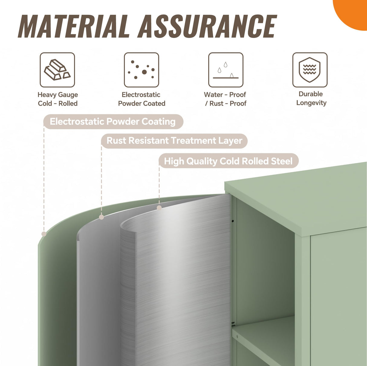 Steehoom Locker Cabinet, 59.06" H Green Metal Locker Storage Cabinet for Employees with Locking Door and 2 Shelves Kids Locker Tool File Cabinets for Bedroom, Home Office, Garage, Bathroom Steehoom