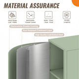 Steehoom Locker Cabinet, 59.06" H Green Metal Locker Storage Cabinet for Employees with Locking Door and 2 Shelves Kids Locker Tool File Cabinets for Bedroom, Home Office, Garage, Bathroom Steehoom