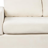 Christopher Knight Home Davinz 87.4" L-Shaped Sectional Sofa, Chenille 3 Seater Couch, Sectional Couches with Chaise Lounge, Upholstered Sofa Couch with Reversible Armrests for Living Room, Beige Christopher Knight Home
