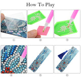 Bskifnn 2Pack Diamond and Painting Bookmarks DIY Bookmarks with Tassel Great Gifts for Christmas, Thanksgiving, New Year, Birthday Bskifnn