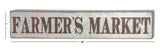 Deco 79 59449 Distressed Iron Farmer's Market Wall Sign, 7" x 36", Brown/Gray Deco 79