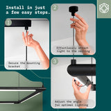 Solvita Pool Table Light –Premium LED Billiard Light, Flicker-Free, Adjustable Height & 360° Rotatable Design – Bright White 3000K (Rectangle 49.6 x 25 inch) Solvita