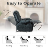 EBELLO Loveseat Recliner Sofa for Living Room, Extra Wide Modern Overstuffed 2 Seat Reclining Manual Sofa Chair, Breathable Fabric and Padded Cushion, Green Grey EBELLO