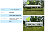 GOJOOASIS Wedding Party Tent 10x30 White Outdoor Canopy Tent Outdoor Gazebo (10' x 30' with 5 Walls) GOJOOASIS