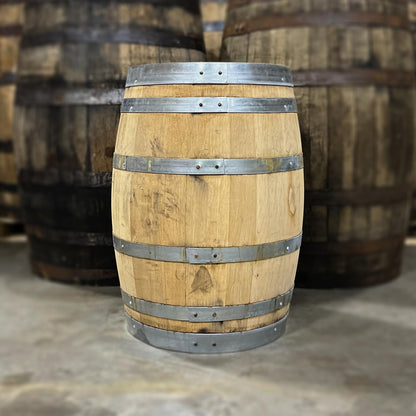 Midwest Barrel Company Authentic 15 Gallon Oak Rye Whiskey Barrel with Head Bung Freshly Emptied Refillable for Aging Homebrew Beer, Wine, Cider, - WoodArtSupply