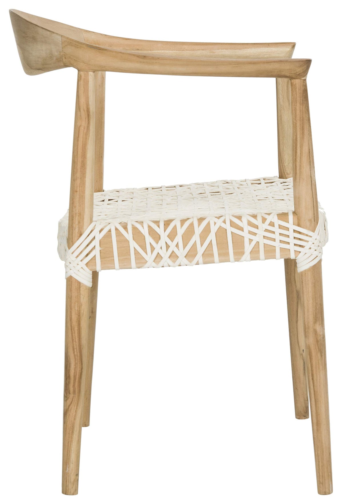 Safavieh Home Collection Wade Light Oak Teak Wood Arm Chair Safavieh