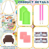 Menkxi 13 Pcs Seasonal Interchangeable Diamond Art Fall Thanksgiving Diamond Art Christmas Painting Kits Hanging Sign Seasonal Interchangeable Truck DIY Craft Decoration for Front Door(Blue) Menkxi