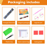 Yeadiffy Diamond Art Painting Kits for Adults Diamond Art Kits for Adults Beginners,5D Translucent Gems Diamond Painting,DIY Full Drill Diamond Gem Art and Crafts 12x16inch (Glass Flower) Yeadiffy