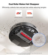 roborock Q5 Max+ Robot Vacuum with Self-Empty Dock, Upgraded from Q5+, 5500 Pa Suction, DuoRoller Brush, Hands-Free Cleaning for up to 7 Weeks, PreciSense LiDAR Navigation, App & Voice Control roborock