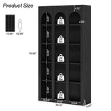 Tribesigns 5-Tier Farmhouse Arched Bookshelf, 70.87-Inch Mid Century Modern Bookcase with Open Shelves, Tall Book Shelf Gothic Display Storage Shelving Unit for Home Office, Black Tribesigns