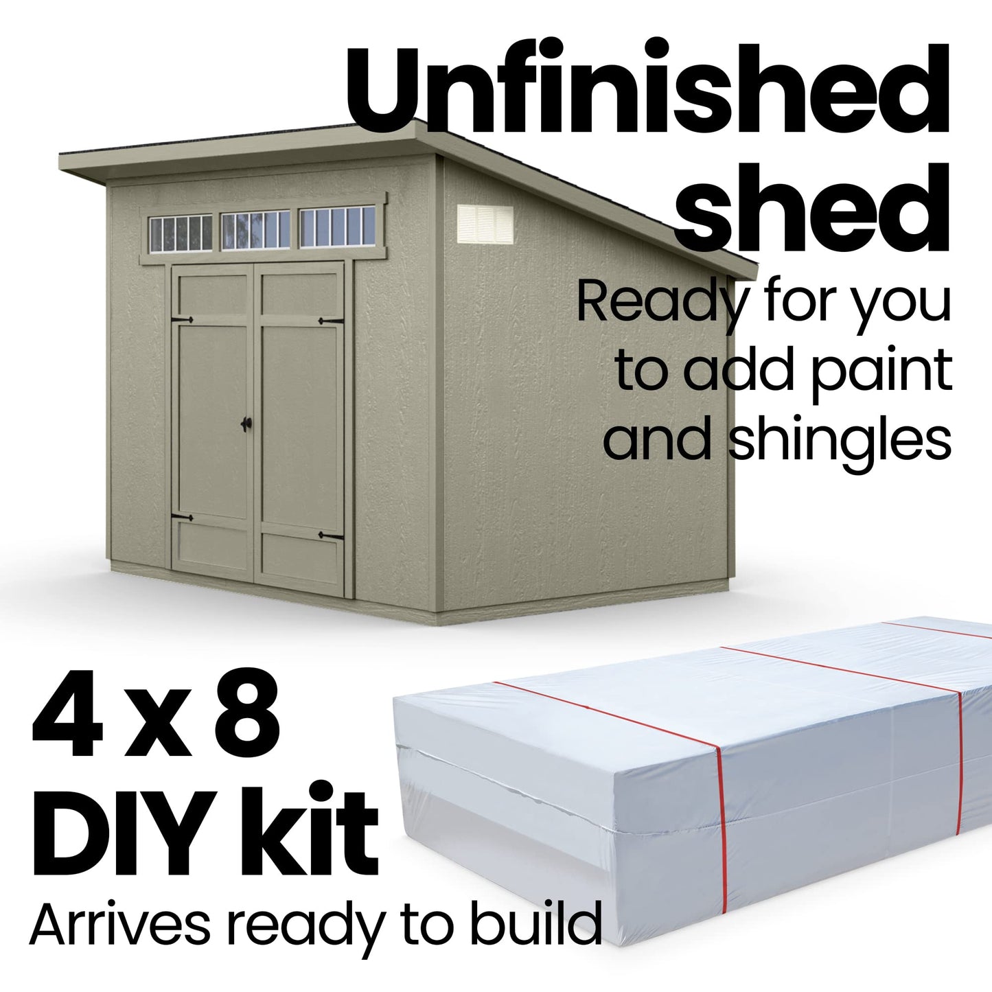 Handy Home Products Olympia 10x7.5 Wood Storage Shed with Floor