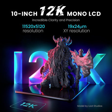 ELEGOO Saturn 3 Ultra MSLA 3D Printer with 10" 12K Monochrome LCD, Wi-Fi Transfer, ACF Release Liner Film, Desktop Resin 3D Printer with Large Printing Size of 8.62 x 4.84 x 10.24 inches ELEGOO