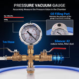 NOVORIK Vacuum Chamber with Pump Kit 3.6CFM 1/4HP Single Stage Vacuum Pump with Acrylic Lid Vacuum Chamber Kit for Stabilizing Wood, Degassing Silicone, Epoxies novorik