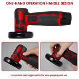 Aumotop Cordless Brushless Angle Grinder Kit, Grinding Disc 3in/76mm, 19500rpm Mini Lightweight Electric Grinding Tool Handheld Cutter with 2 PCS 12V1500mAh Batteries & 6PCS Cutting Discs Aumotop