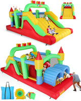 Whubefy 18x8.2FT Large Bounce House for Big Kids 8-12, Blow up Inflatable Obstacle Course with Slide Tunnels Jump Castle Bouncer 680W Blower, Outdoor Playhouse Bouncy House Birthday Gift for Kids 3-6 Whubefy