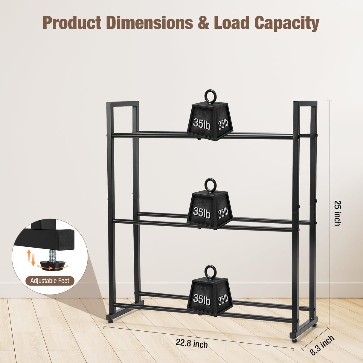 EnigmaSoul 3D Printer Filament Storage Rack Desktop, 3-Tier Heavy-Duty Filament Spool Holder Stand, Space-Saving Metal Filament Shelf for TPU/PLA/ABS, Ideal for Studio, Office, Workshop EnigmaSoul