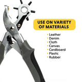 General Tools Revolving Punch Pliers 73 - 6 Multi-Hole Sizes For Leather, Rubber, & Plastic - Hobbies & Crafts General Tools