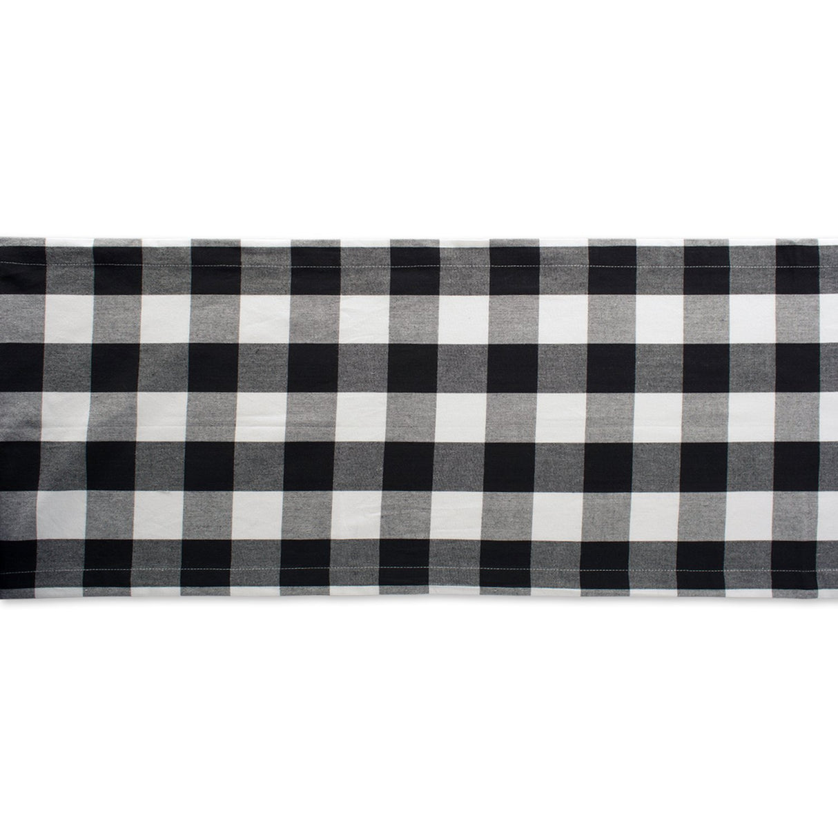 DII Buffalo Check Collection, Classic Farmhouse Table Runner, 14x72, Black & White DII