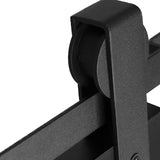 Toppay Farmhouse Wood Framed Wall Mirror Barn Door Rustic Mirrors for Wall (Black, 22 inches x28 inches ) Toppay