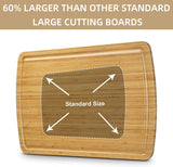 30" Extra Large Bamboo Cutting Boards for Kitchen, Wooden Chopping Board with Juice Groove, Reversible Butcher Block Cutting Board Carving Board for GAOMON