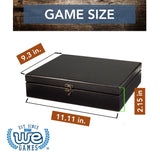 WE Games Wooden Keepsake Stash Box, Decorative Memory or letter Box, Board Game Storage, Storage for Photos, Stationary, Jewelry, Heirloom (Black Stained Finish) WE Games