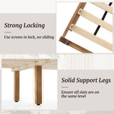 Cozyman Bed Frame Queen Size, Acacia Wood Platform with Headboard, No Box Spring Needed, 800lb Capacity, Non-Slip Without Noise, Easy Assembly, Dark Wood Cozyman