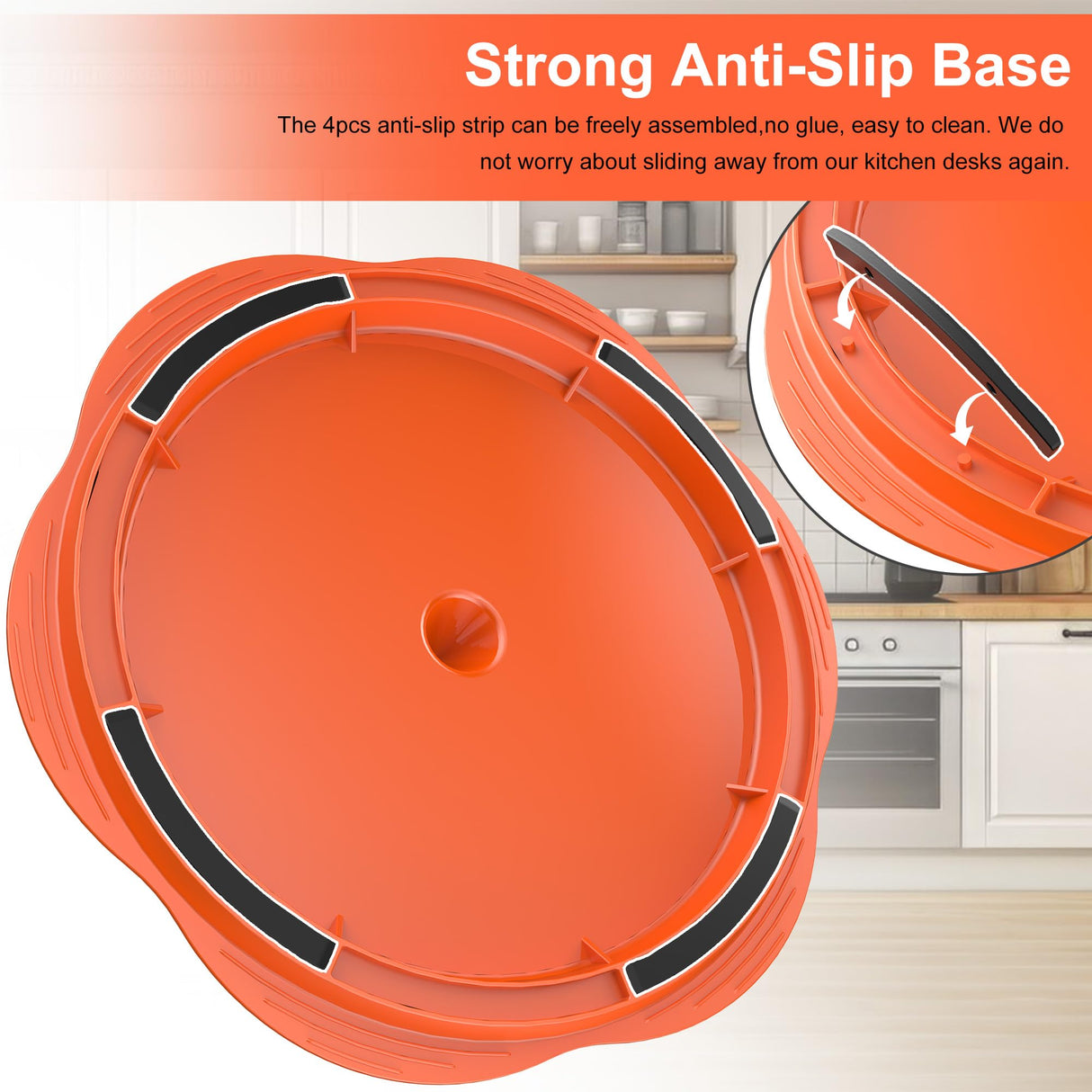 SURETIVIAN Chicken Shredder Large Chicken Breast Shredder Tool Twist with Brush&Fork, Visible Meat Shredder Machine, Anti-Slip Strip, Ergonomic Handle, BPA Free, Suitable for Pork Beef Chicken(Orange) SURETIVIAN