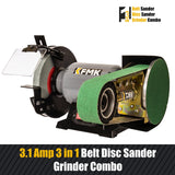 KFMK 𝟑𝐢𝐧𝟏 2"x36" Belt Sander 7" Disc Sander and 8" Grinder Combo, 3.1 Amp Bench Belt Sander for Metal Working, 2 inch Belt Grinder for Knife Making and Sharpening, KF8236 KFMK