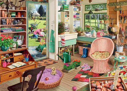 Ravensburger The Garden Shed Puzzle - 1000 Piece Jigsaw | Unique Piece Design | Softclick Interlocking Technology | Premium Artistic Imagery | Ideal for Ages 14 and Up