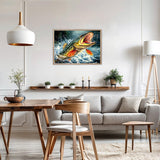 AIRDEA Diamond Art Paintings Kits for Adults,Fish DIY Gem Art Kits for Beginner,12x16 in,Big Fish,Round Full Drill AIRDEA