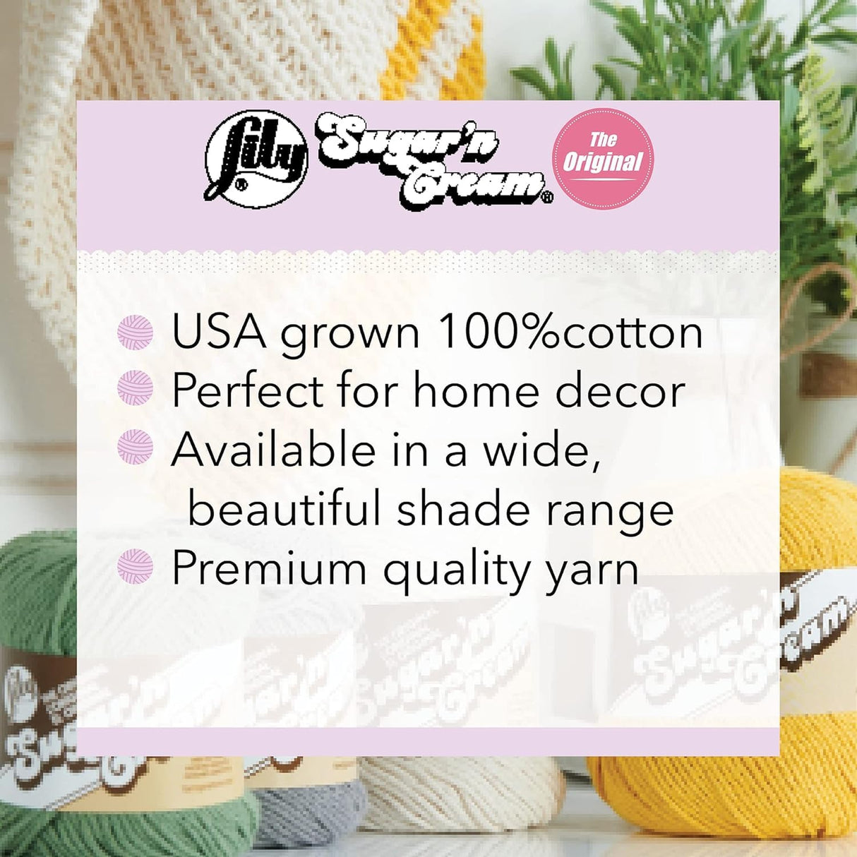 Lily Sugar 'N Cream The Original Ombre Yarn, 2oz, Gauge 4 Medium, 100% Cotton, Painted Desert - Machine Wash & Dry Lily