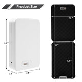 Sgorlds Gun Safe for Pistol, Portable Handgun Lock Box with Combination Lock, Pistol Safe for Car, Home, Travel, 11.5" x7.5" x2.5", White Sgorlds