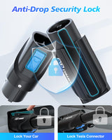 EVDANCE NACS to J1772 Charging Adapter - Max 80 Amp & 250V J1772 EV Adapter Compatible with Tesla High Powered Connectors Destination Chargers and Mobile Connectors (Black) EVDANCE