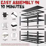 Lauxery 60" Wide Metal Shelving, 5 Tier Pantry Shelving Unit - 60" W x 24" D x 84.3" H Adjustable Tote Storage Rack, 2500LBS - Storage Shelves for Garage, Basement, Shop Lauxery