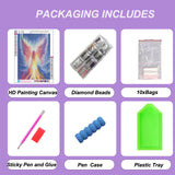 BYGFHLYW Rainbow Angel 5D Diamond Painting Kits for Adults Beginners,DIY Diamond Art Kit Full Round Drill,Paint by Diamonds Dot Gem Arts and Crafts Crystal Sets,Home Wall Decor 11.8x15.7inch BYGFHLYW