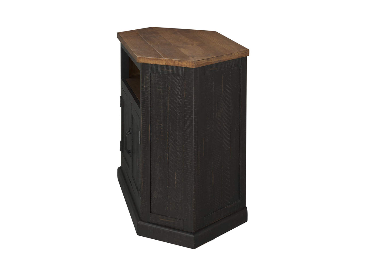 Martin Svensson Home Rustic Corner TV Stand, Antique Black and Honey Tobacco Martin Svensson Home